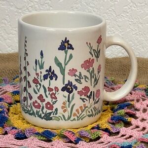 Cottage Farmhouse Garden Walk Floral Ceramic Mug | Treasure Craft Made in CA USA